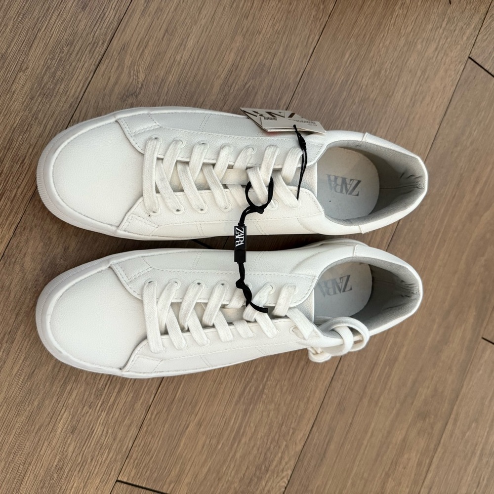 Zara white leather Casual Sneakers